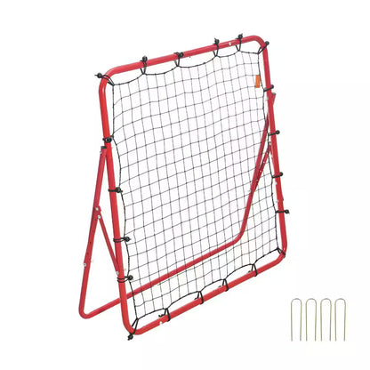 Soccer Rebounder Rebound Net, 39 In. X 39 In., Portable Football Training Gift, Adjustable Angles, for All Ages